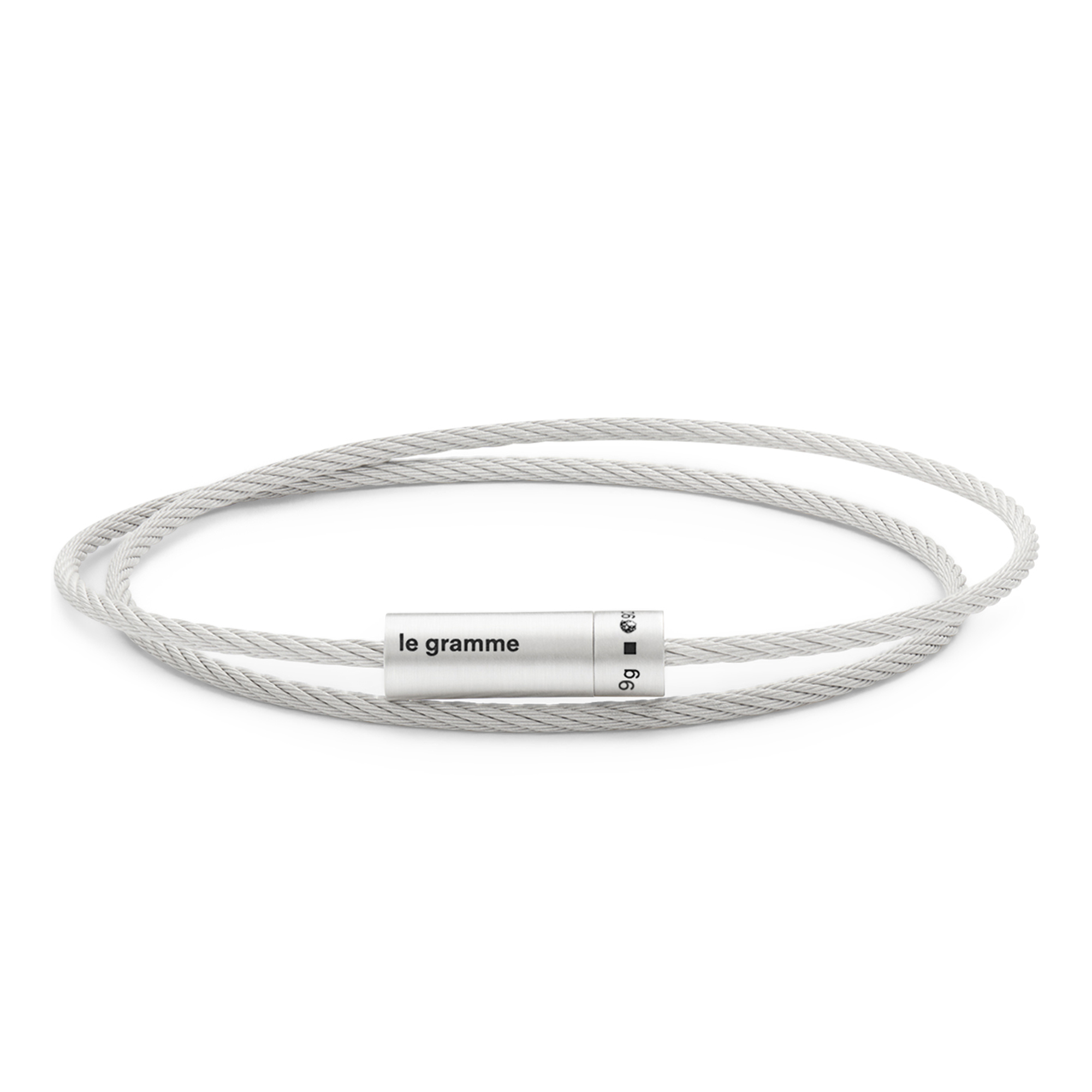 7g Brushed Silver Ribbon Bracelet | le gramme